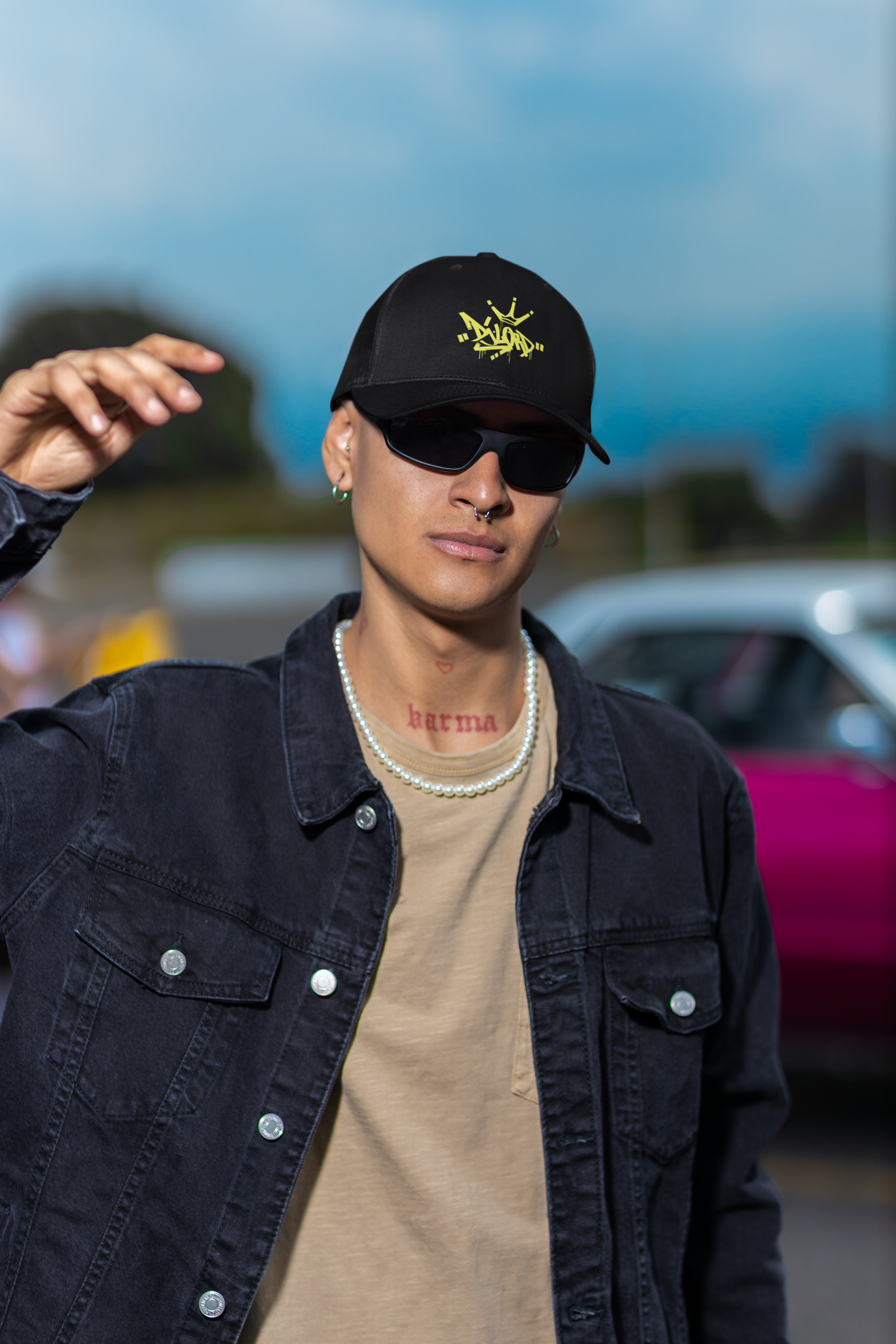 Black Trucker Cap